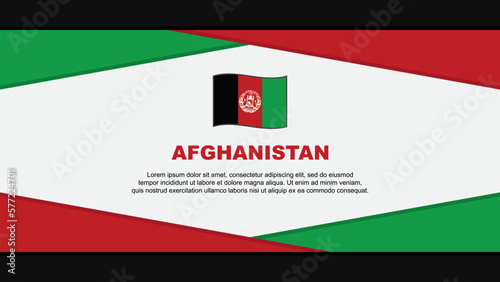 Afghanistan Flag Abstract Background Design Template. Afghanistan Independence Day Banner Cartoon Vector Illustration. Afghanistan Vector