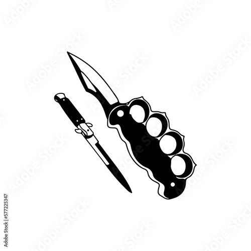 vector illustration of two knives concept