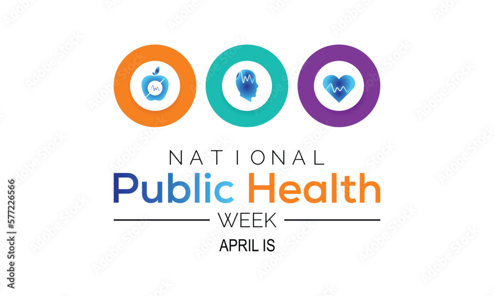 Vector illustration on the theme of NATIONAL PUBLIC HEALTH awareness Week of April.Poster , banner design template Vector illustration.