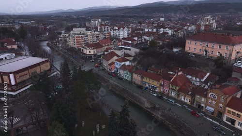 Panorama Of Knjazevac City Center, Aerial View, Serbia photo