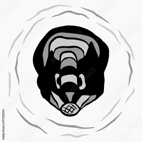 Black mask to avoid polution