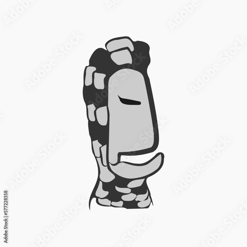 Stone character with stripe hair