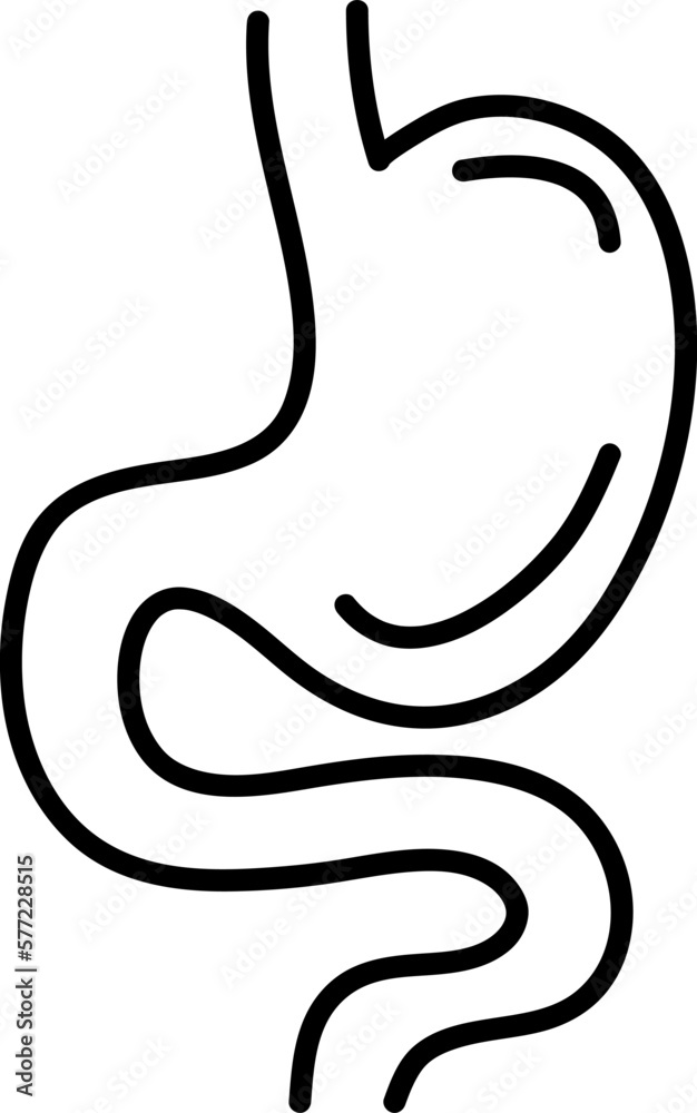 Stomach Icon Symbol illustration on white background..eps Stomach Icon Symbol illustration on white background..eps