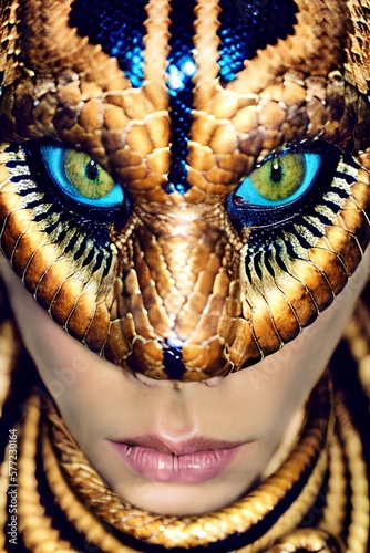 Mythical fantasy character in the form of a snake woman