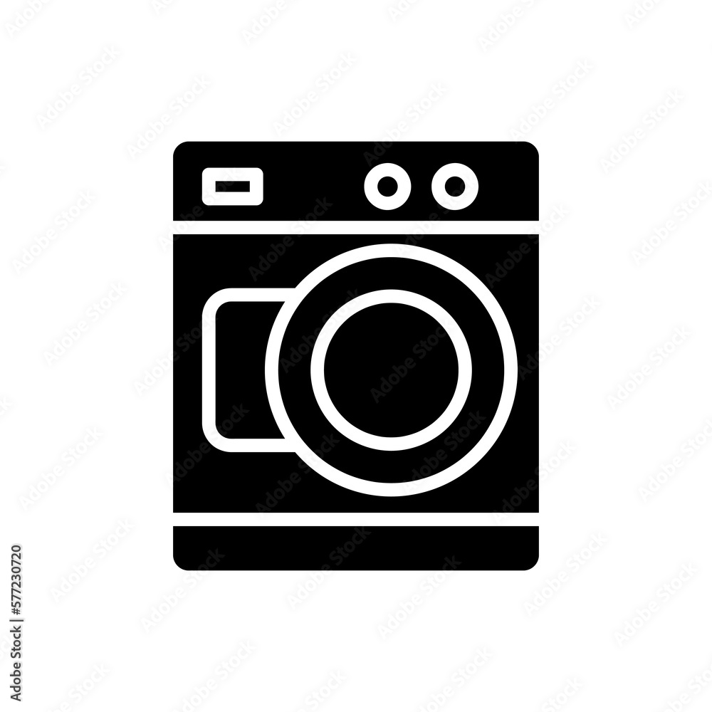 Washing machine Icon Vector. illustration on white background Washing machine Icon Vector. illustration on white background