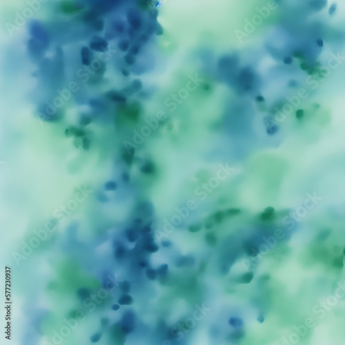 Blue green watercolor. Abstract aquarelle background with copy space for design