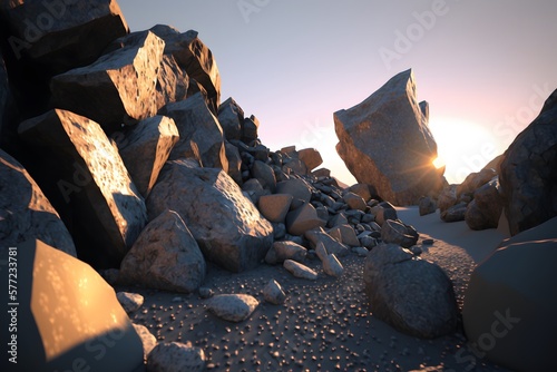 bedrock created using Generative AI Technology photo