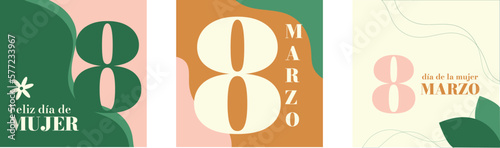 Tarjetas e imágenes en formato cuadrado para el Día de la Mujer - 8 de Marzo
