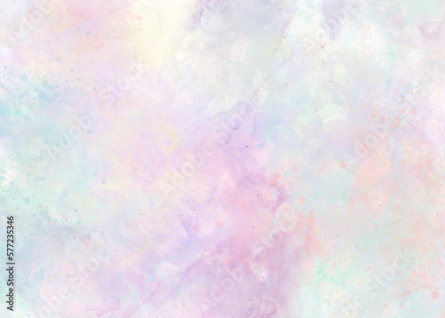 Soft blue and purple watercolor ink background. Pastel marble ink background. Modern art. Abstract splash ink painting