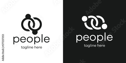 people logo design icon vector illustration