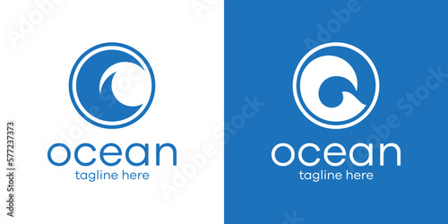 ocean logo design vector illustration