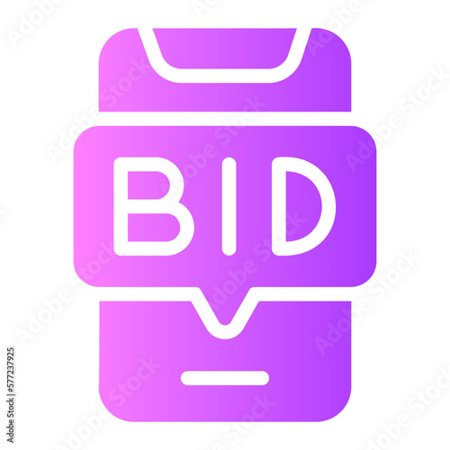bidding gradient icon