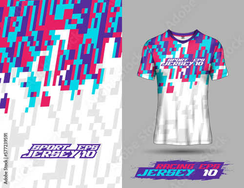 Tshirt sports texture background template for soccer jersey, motocross, cycling, football, gaming.