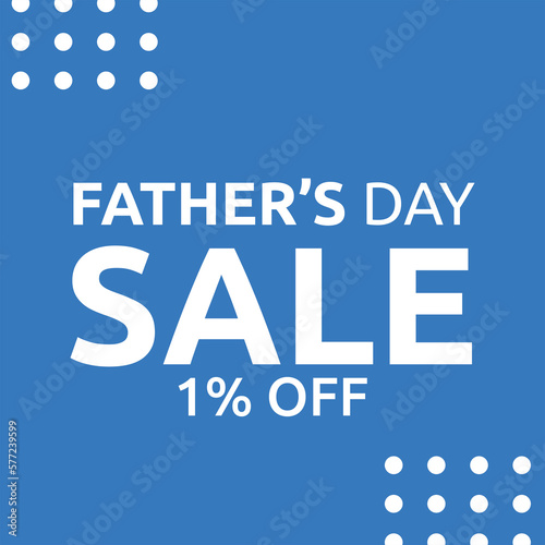 blue tag with circles and Father s day sale