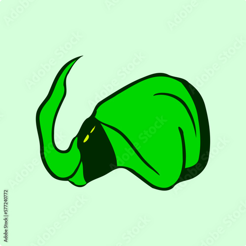 Rhino Halloween monster animal vector