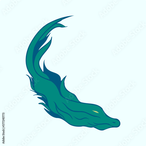Sea creature flowing inside the sea