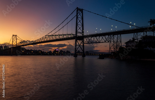 paisagem da ponte Hercílio luz de Florianopolis Santa Catarina Brasil Florianópolis