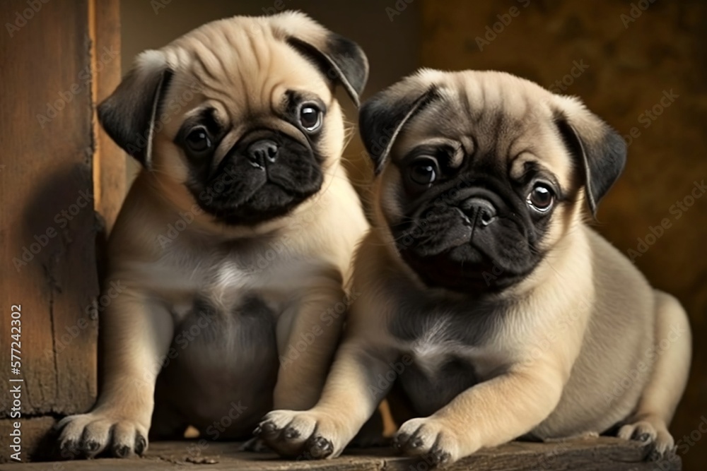 pug puppies 2 created using artificial intelligence