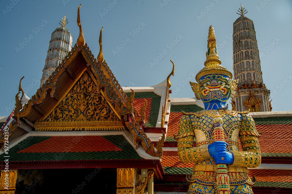 Fototapeta premium Demon Guardian Wat Phra Kaew Grand Palace Bangkok