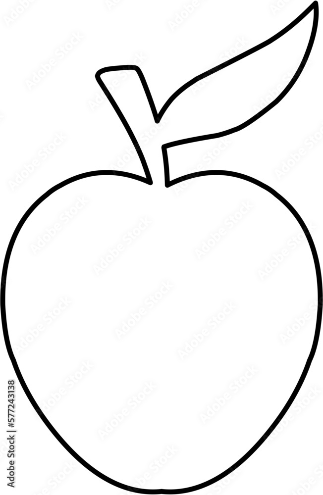 Apple Silhouette Outline Vector Apple Silhouette Outline Vector