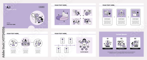Illustration template design for artificial intelligence technology.