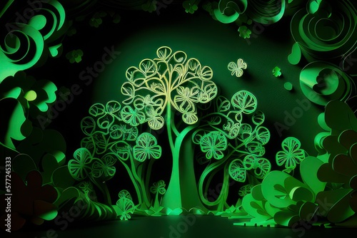 St patrick's holiday iGenerative AI Art Illustration photo