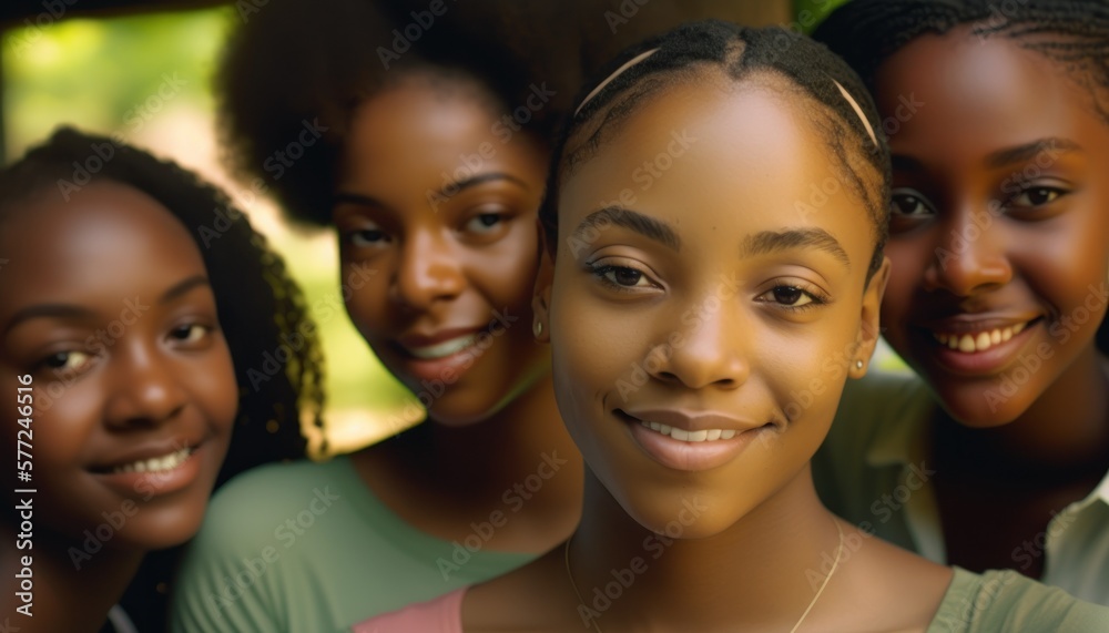 Group of Diverse and Empowered African American Black Youth Female High School Students Working Together in Environmental Club : Power of Collaboration in Clubs, Sports Teams (generative AI) Group of Diverse and Empowered African American Black Youth Female High School Students Working Together in Environmental Club : Power of Collaboration in Clubs, Sports Teams (generative AI)