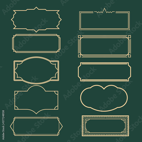 A set of simple vintage style frames