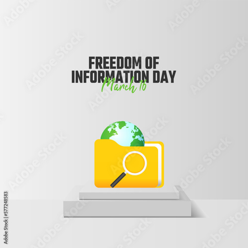 vector graphic of freedom of information day good for freedom of information day celebration. flat design. flyer design.flat illustration.