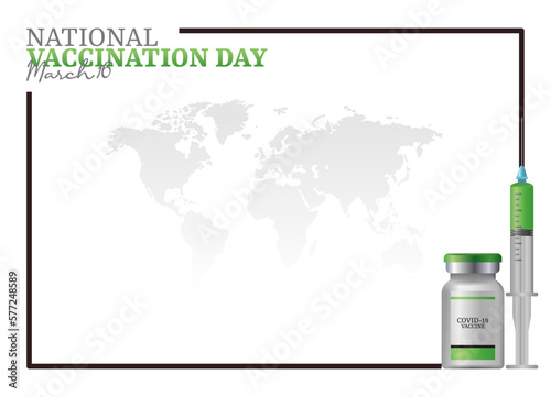 vector graphic of national vaccination day good for national vaccination day celebration. flat design. flyer design.flat illustration.