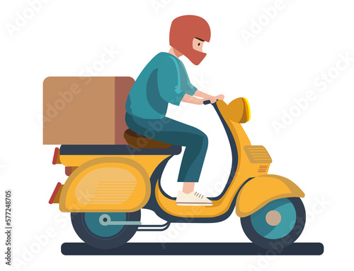 Iconos de transporte  ilustraci  n vectorial de moto y camioneta para entregas a domicilio de paquetes  con fondo transparente PNG