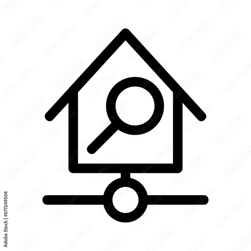 home search icon or logo isolated sign symbol vector illustration - high quality black style vector icons
