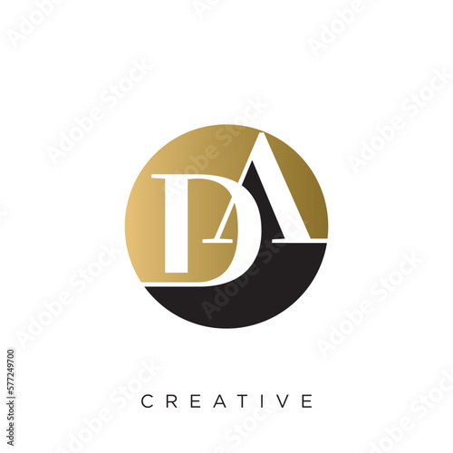 da logo design vector luxury premium icon 