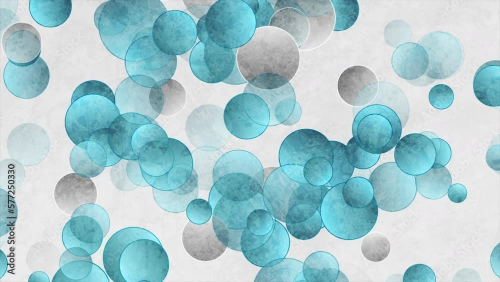 Vidéo Stock Blue and grey grunge circles abstract geometric background ...