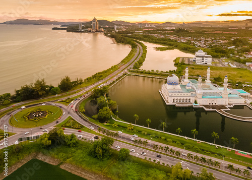 Likas expressway, Kota Kinabalu, Sabah, Borneo photo