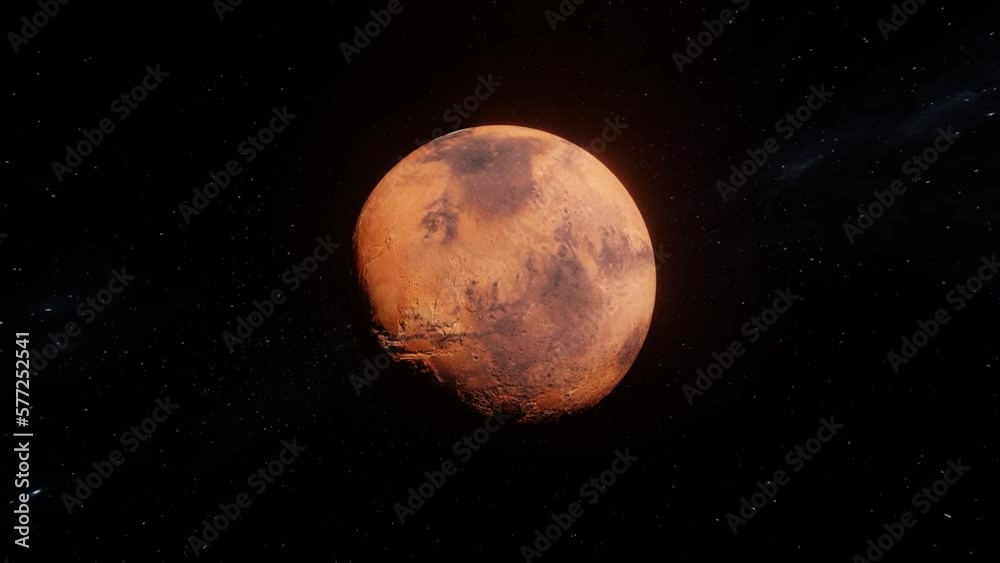 Planet mars phase space animation Planet mars phase space animation