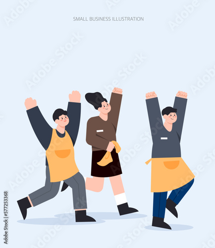 Cooperative Harmony Business Person Illustration 
