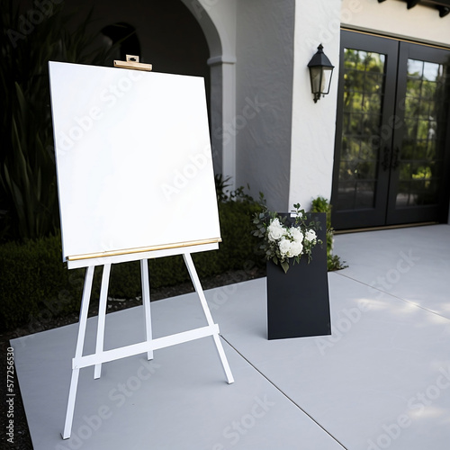 Sign Mockup, Easel Stand with Canvas, Canvas on Easel Stand, Easel Mockup, Canvas on Easel Stand, Easel with Canvas