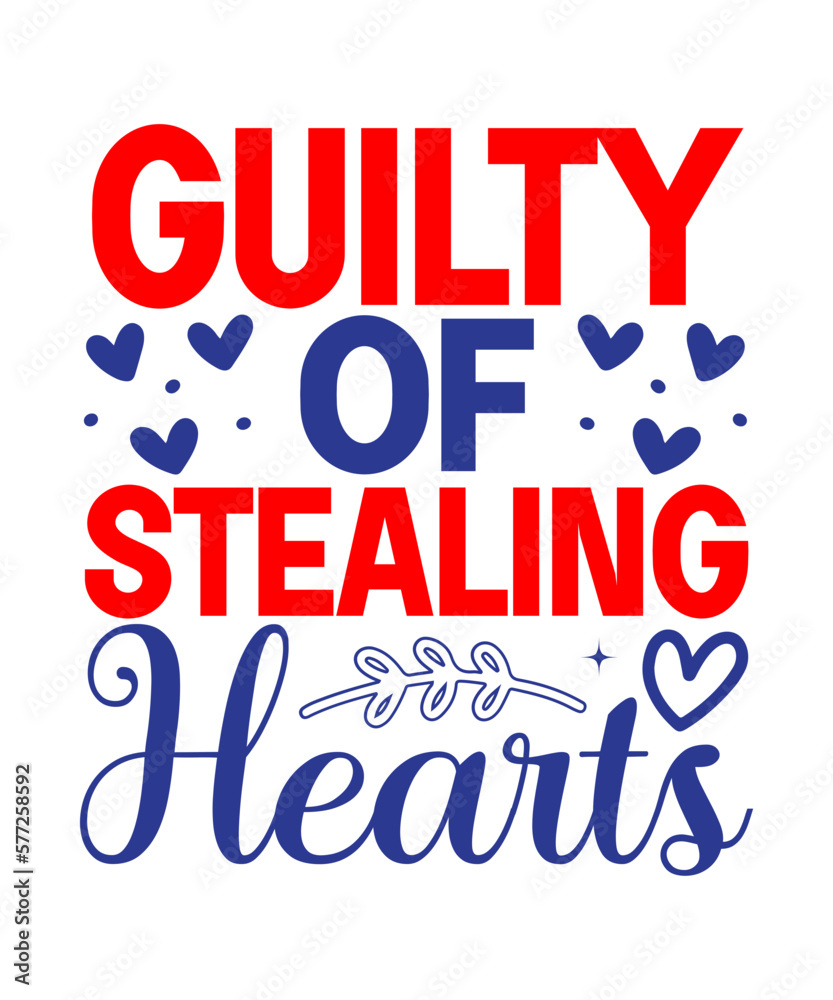 Guilty of stealing hearts SVG, Heart Svg Bundle, Heart Svg, Hand Drawn
