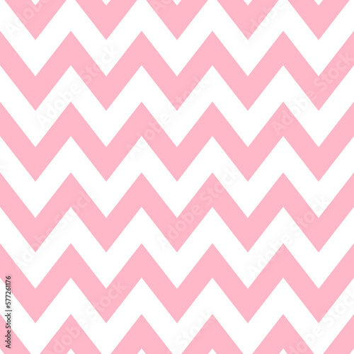Pink zigzag seamless pattern. Chevron fabric texture. Abstract zig zag background. Repeating vector wallpaper.