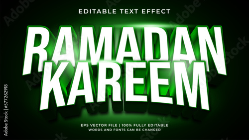 Ramadan kareem 3d editable text effect