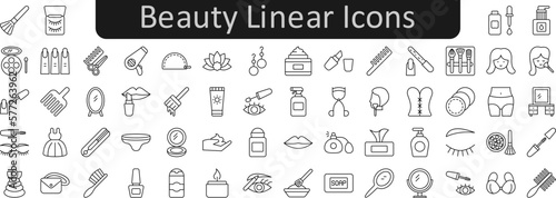 Beauty linear icons set. Web icon set. Website set icon vector.