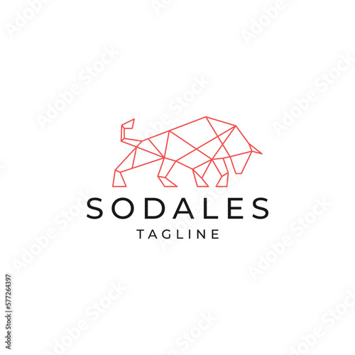 Abstract buffalo logo vector icon design template