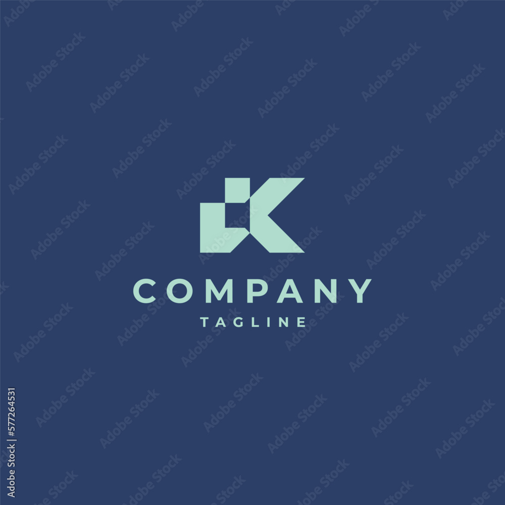 Letter DK logo design vector illustration