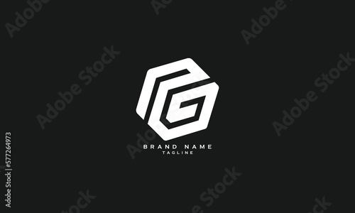 PRG, PG, RG, GR, GP, Abstract initial monogram letter alphabet logo design
