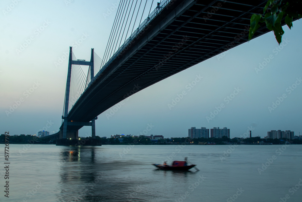 Boat in the river Ganges at Kolkata
