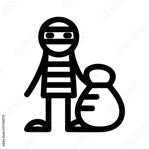 criminal icon or logo isolated sign symbol vector illustration - high-quality black style vector icons
