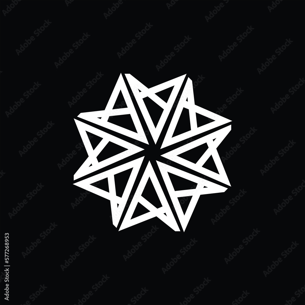 initial a with round star logo template illustration initial a with round star logo template illustration