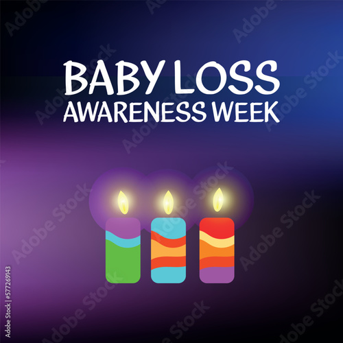 Baby Loss Awareness Week . Design suitable for greeting card poster and banner