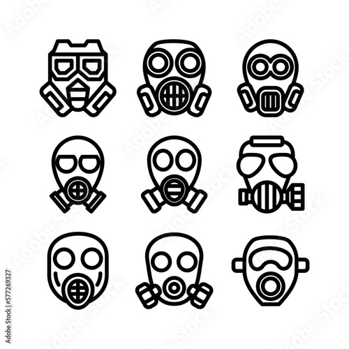 gas mask icon or logo isolated sign symbol vector illustration - high quality black style vector icons
